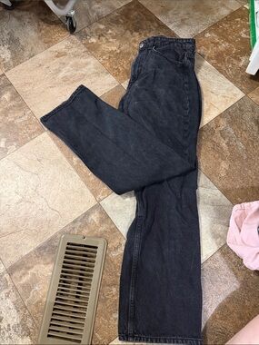 Mango Women's Straight Leg Jeans in Black Wash